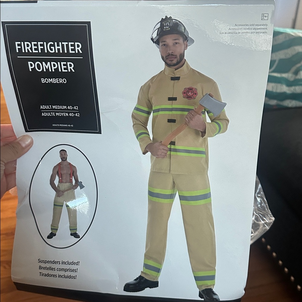 Firefighter Costume with Reflective Stripes